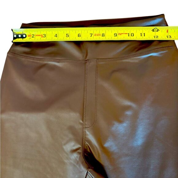 OFFLINE By Aerie Real Luxe Faux Leather Leggings Womens Size Large Brown NWT - Picture 10 of 11